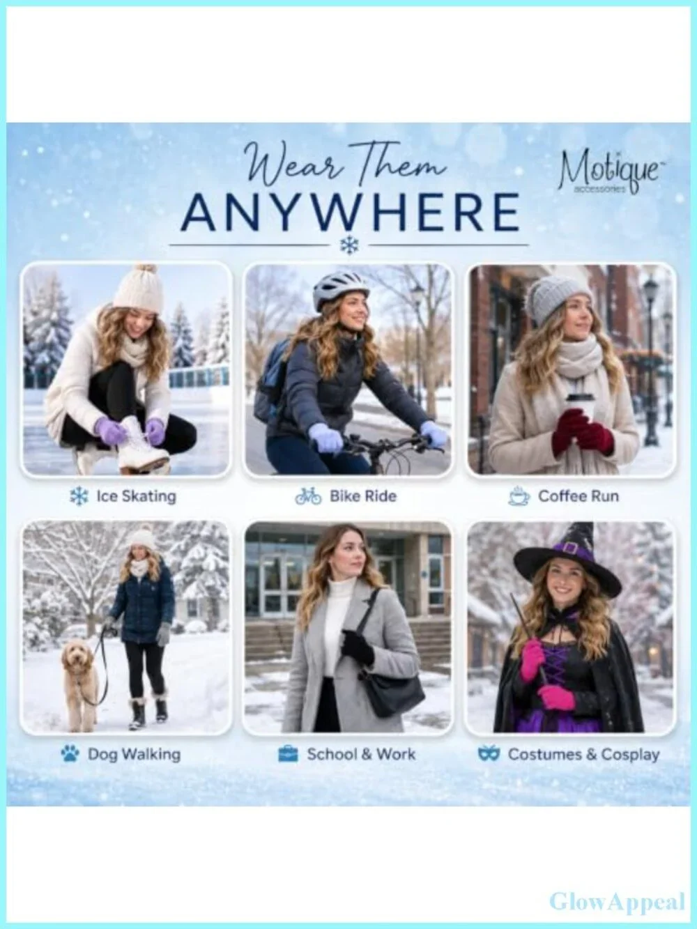 Magic Knit Gloves for Women Stretch Warm Winter Gloves